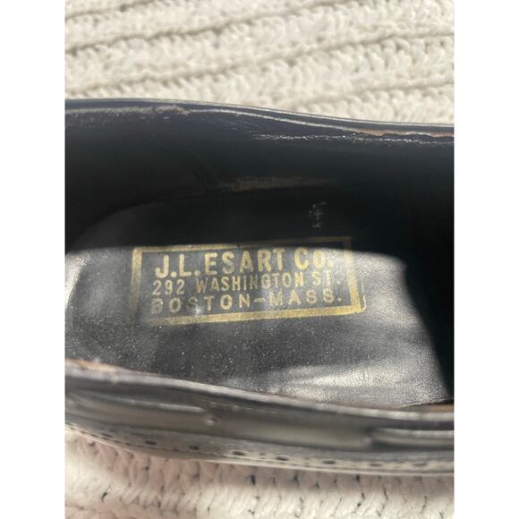VTG Johnston & Murphy Loafers Tassel Shoes Leather Mens Size 9 D/B Black main image 6